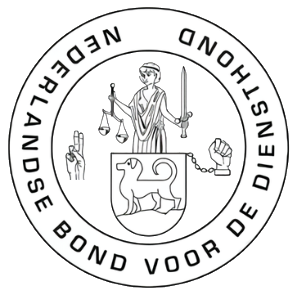 Het logo van de Nederlandse bond voor de Diensthond
